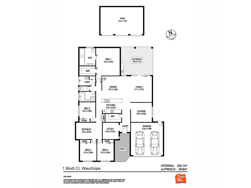 1 Bindi Close, Wauchope NSW 2446 Floorplan