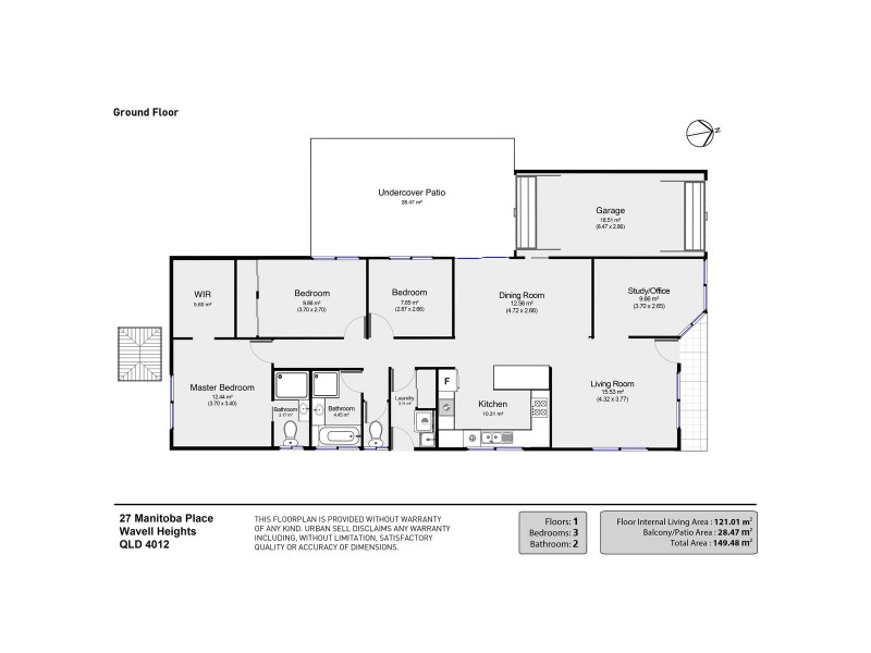 27 Manitoba Place, Wavell Heights QLD 4012 Floorplan