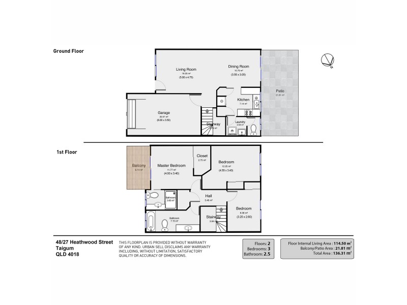 48/27 Heathwood Street, Taigum QLD 4018 Floorplan