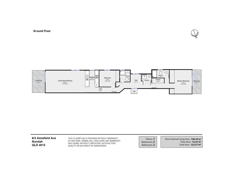 6/3 Amisfield Avenue, Nundah QLD 4012 Floorplan