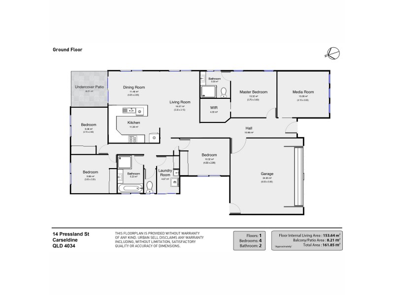 14 Pressland Street, Carseldine QLD 4034 Floorplan