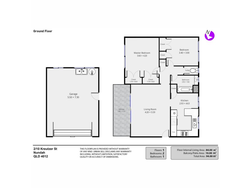 2/10 Kreutzer Street, Nundah QLD 4012 Floorplan