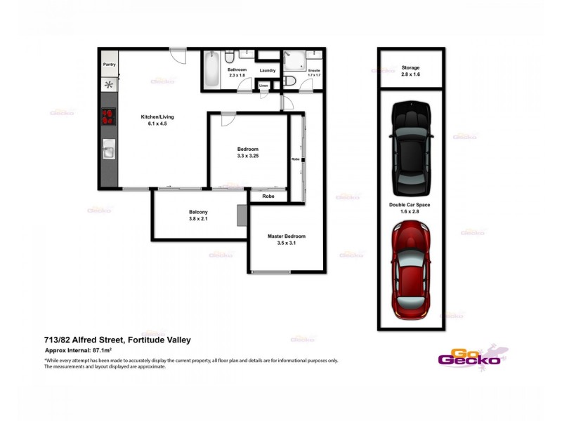 713/82 Alfred Street, Fortitude Valley QLD 4006 Floorplan