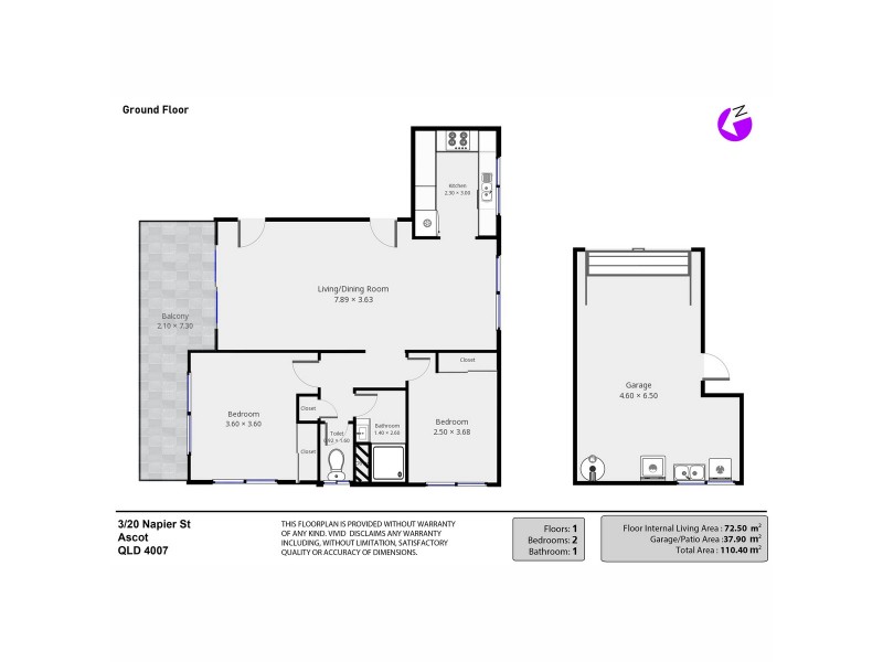 3/20 Napier Street, Ascot QLD 4007 Floorplan