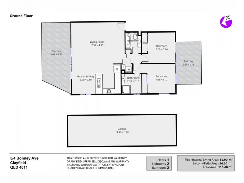 5/4 Bonney Avenue, Clayfield QLD 4011 Floorplan