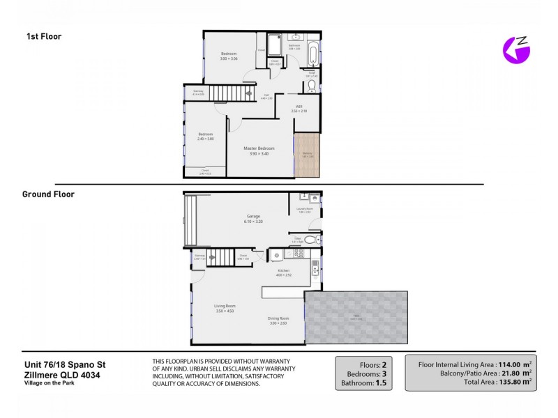 76/18 Spano Street, Zillmere QLD 4034 Floorplan