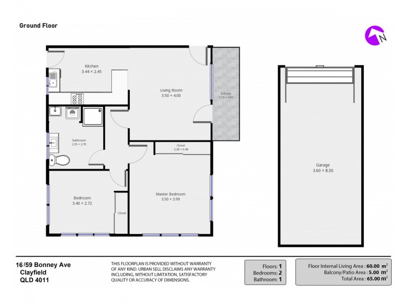 16/59 Bonney Avenue, Clayfield QLD 4011 Floorplan
