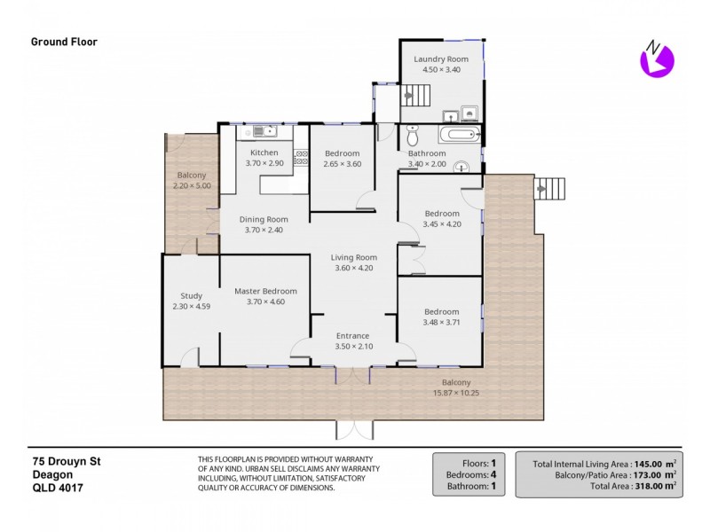75 Drouyn Street, Deagon QLD 4017 Floorplan