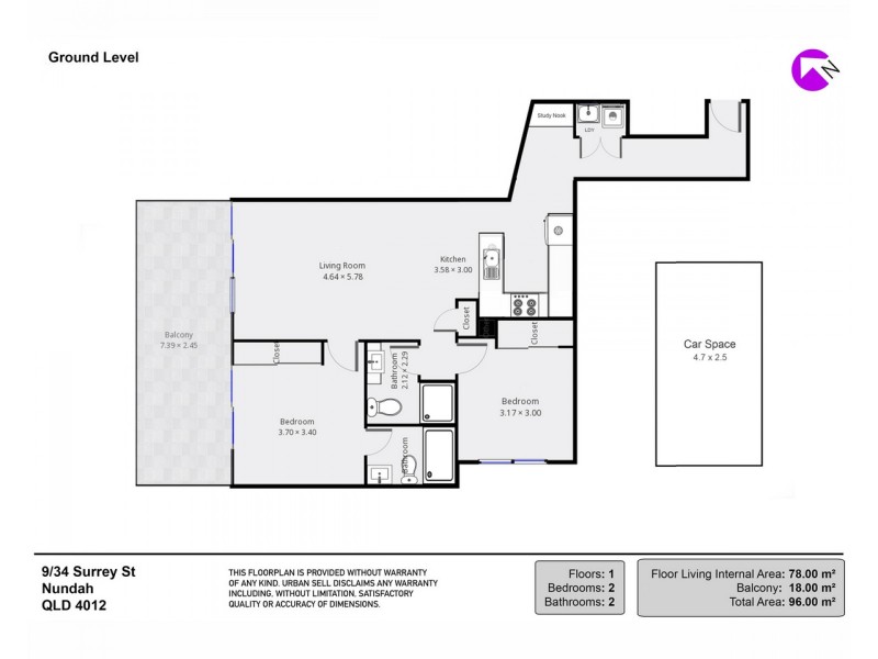 9/34 Surrey Street, Nundah QLD 4012 Floorplan
