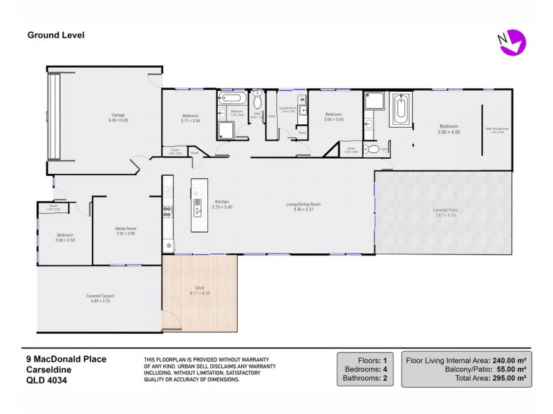9 Macdonald Place, Carseldine QLD 4034 Floorplan