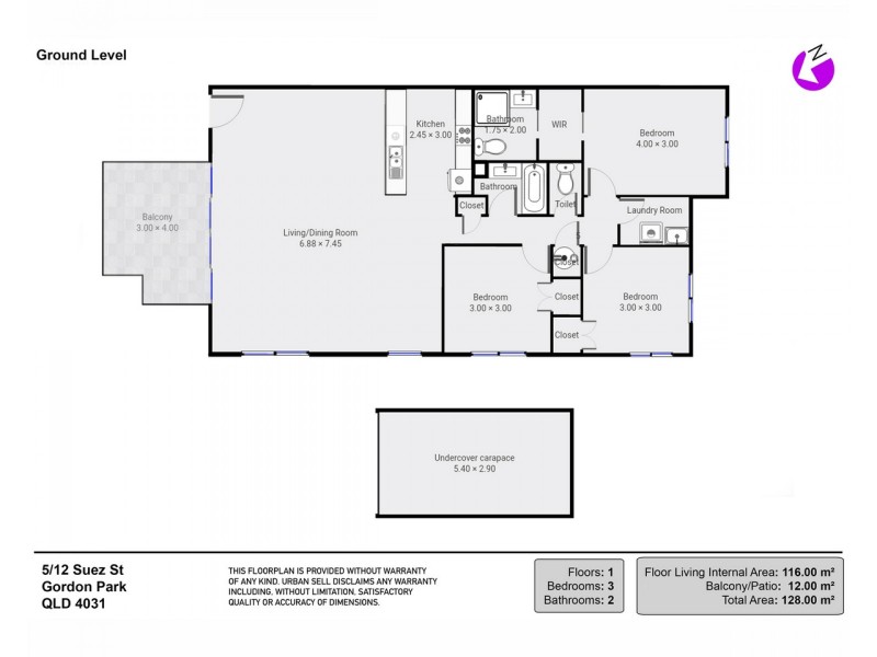5/12 Suez Street, Gordon Park QLD 4031 Floorplan