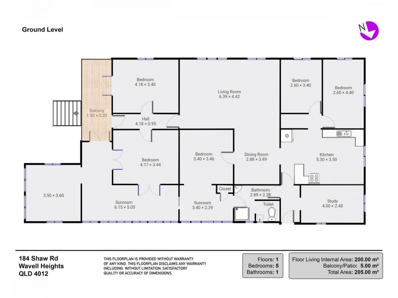 184 Shaw Road, Wavell Heights QLD 4012 Floorplan