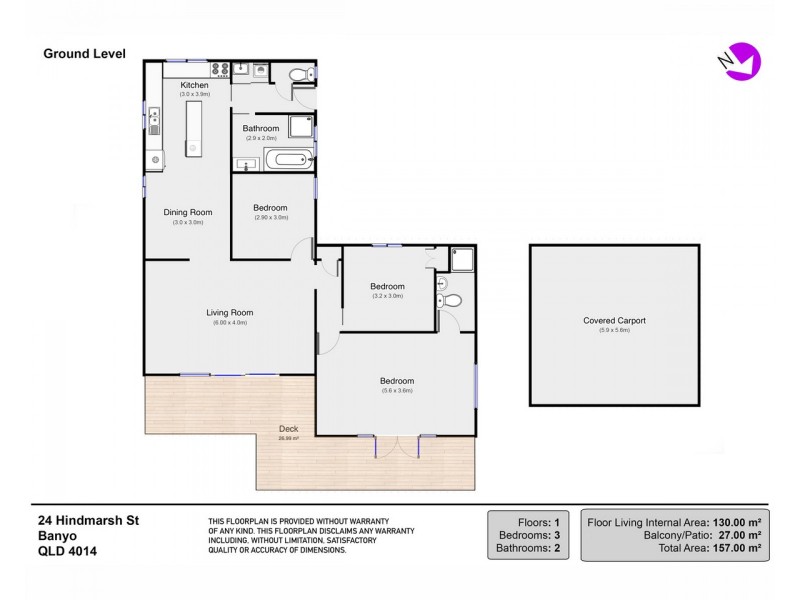24 Hindmarsh Street, Banyo QLD 4014 Floorplan