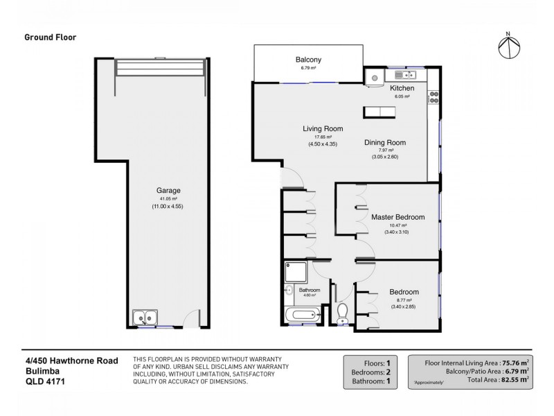 4/450 Hawthorne Road, Bulimba QLD 4171 Floorplan