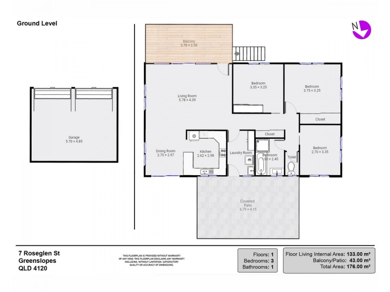 7 Roseglen Street, Greenslopes QLD 4120 Floorplan