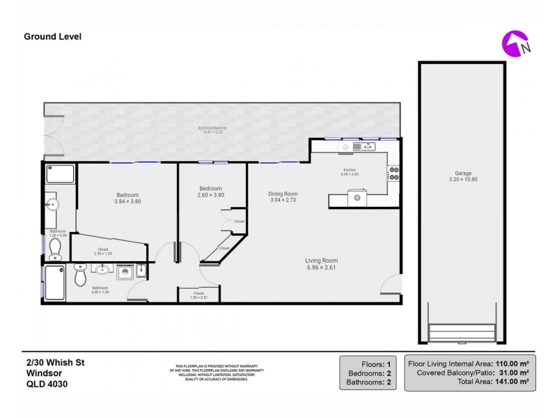 2/30 Whish Street, Windsor QLD 4030 Floorplan