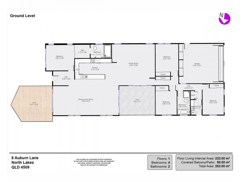 8 Auburn Lane, North Lakes QLD 4509 Floorplan