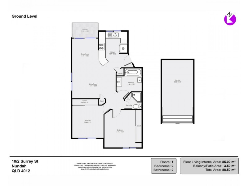 10/2 Surrey Street, Nundah QLD 4012 Floorplan