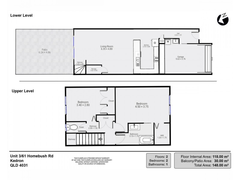 3/61 Homebush Road, Kedron QLD 4031 Floorplan