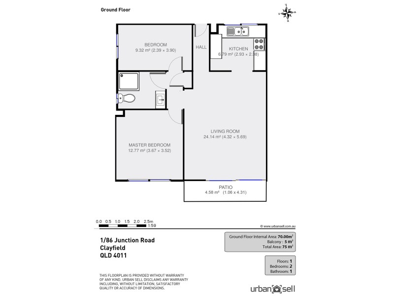 1/86 Junction Road, Clayfield QLD 4011 Floorplan