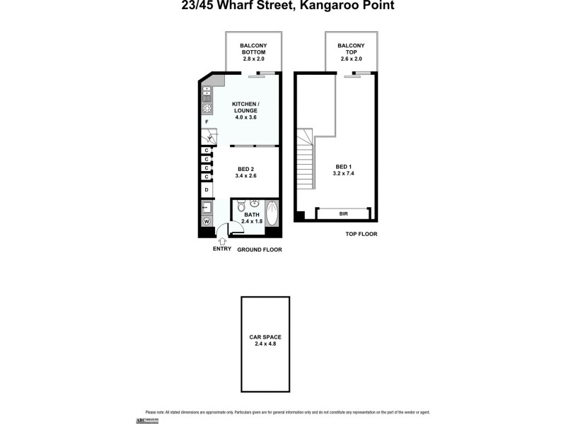 23/37 – 45 Wharf Street, Kangaroo Point QLD 4169 Floorplan