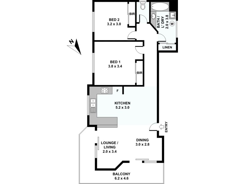 2/11 Jamieson Street, Bulimba QLD 4171 Floorplan