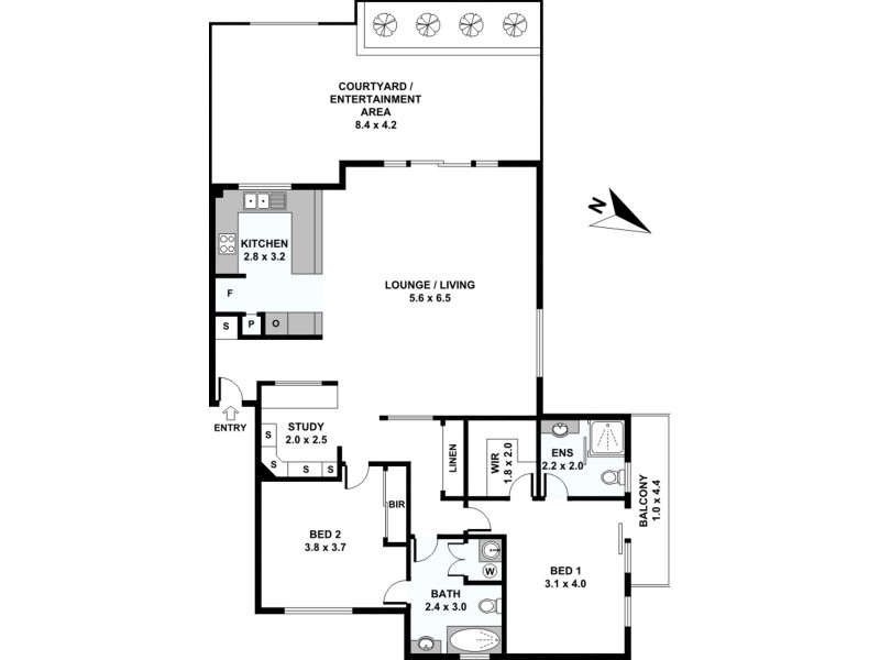 30/68 Beeston Street, Teneriffe QLD 4005 Floorplan