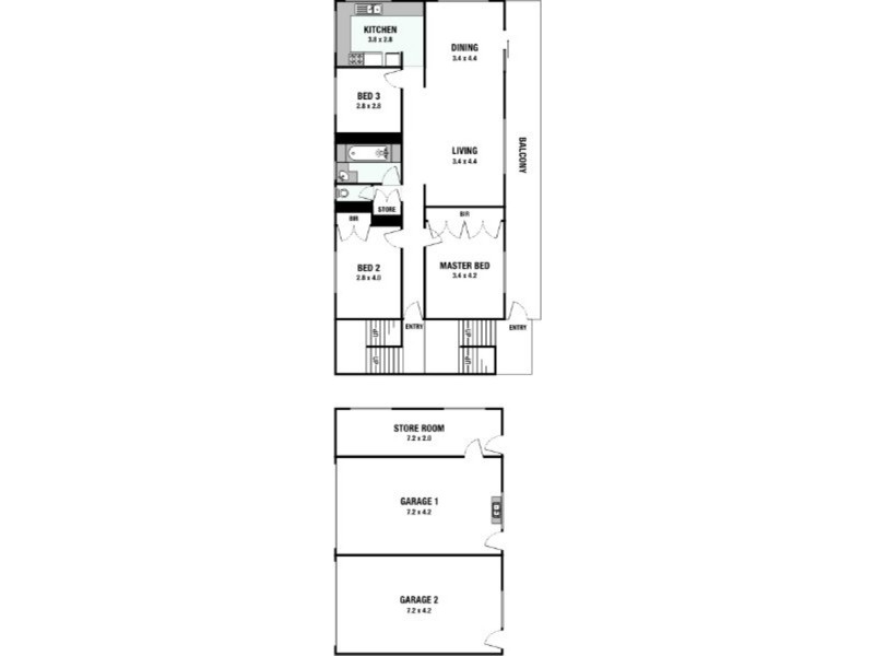 3/46 Rialto St, Coorparoo QLD 4151 Floorplan