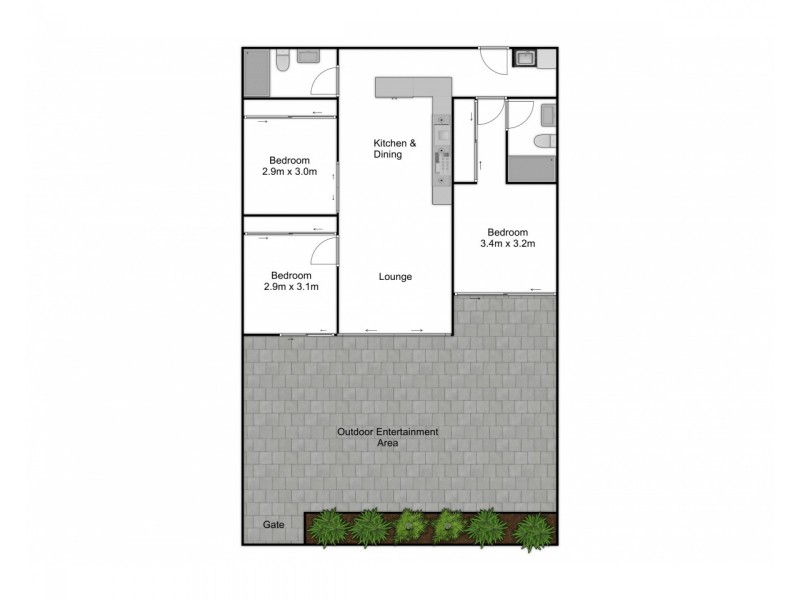 2102/55 Forbes Street, West End QLD 4101 Floorplan