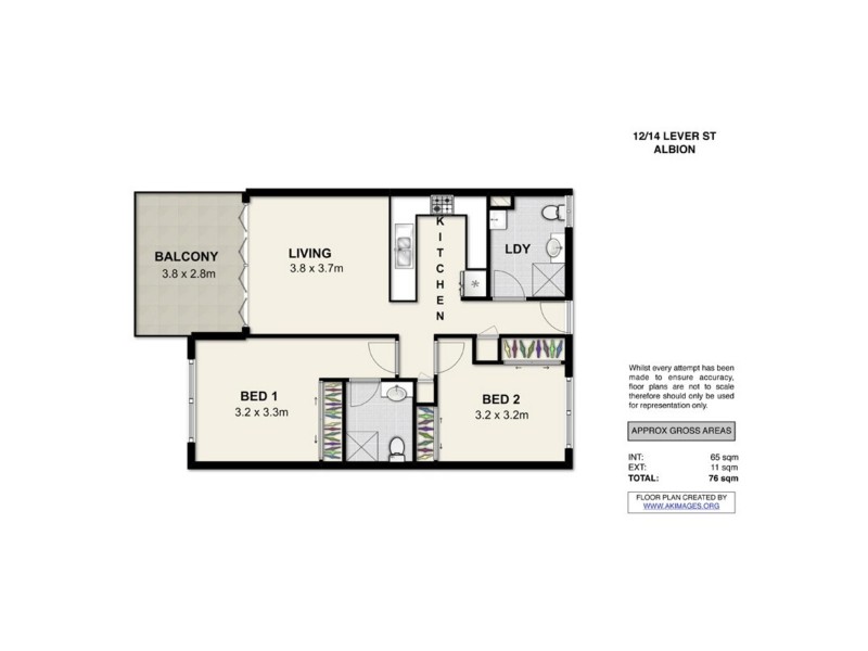 12/14 Lever Street, Albion QLD 4010 Floorplan