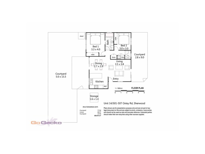 14/507 Oxley Road, Sherwood QLD 4075 Floorplan