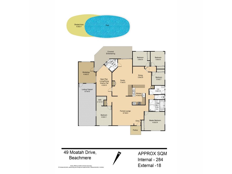 49 Moatah Drive, Beachmere QLD 4510 Floorplan