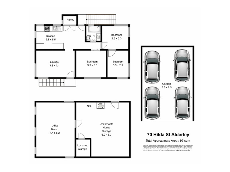 70 Hilda Street, Alderley QLD 4051 Floorplan