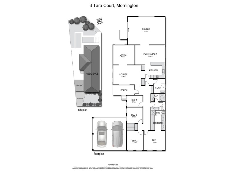 3 Tara Court, Mornington VIC 3931 Floorplan