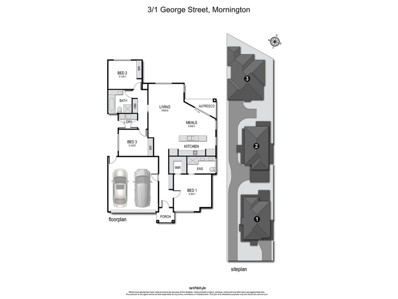 3/1 George Street, Mornington VIC 3931 Floorplan