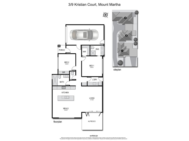 3/9 Kristian Court, Mount Martha VIC 3934 Floorplan