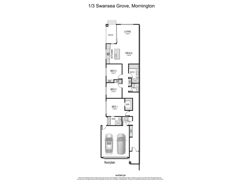 1&2/3 Swansea Grove, Mornington VIC 3931 Floorplan