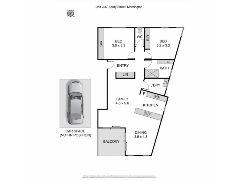 2/47 Spray Street, Mornington VIC 3931 Floorplan