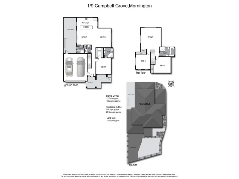 9 Campbell Grove, Mornington VIC 3931 Floorplan