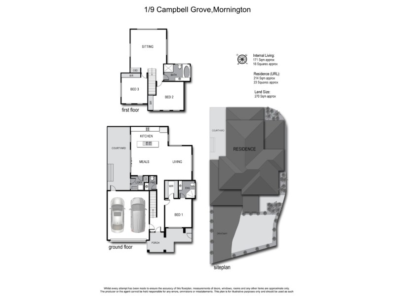 9A Campbell Grove, Mornington VIC 3931 Floorplan