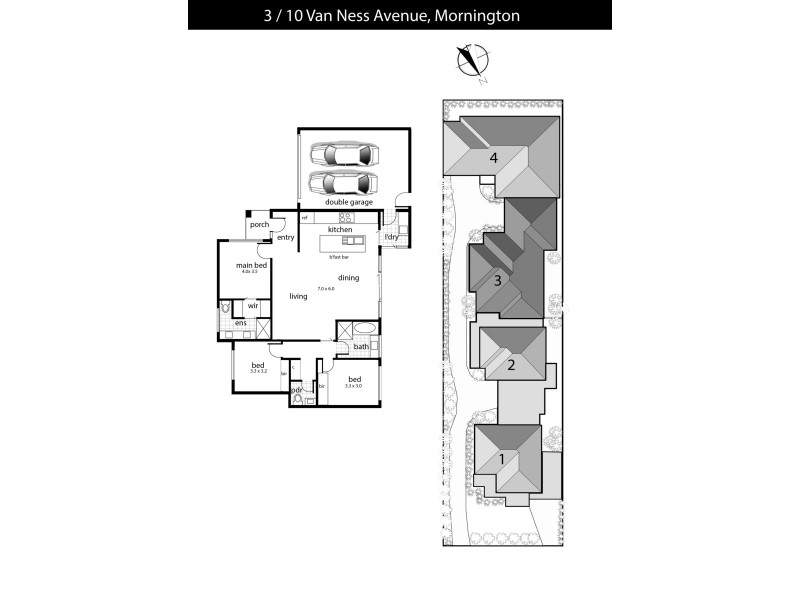 3/10 Van Ness Avenue, Mornington VIC 3931 Floorplan