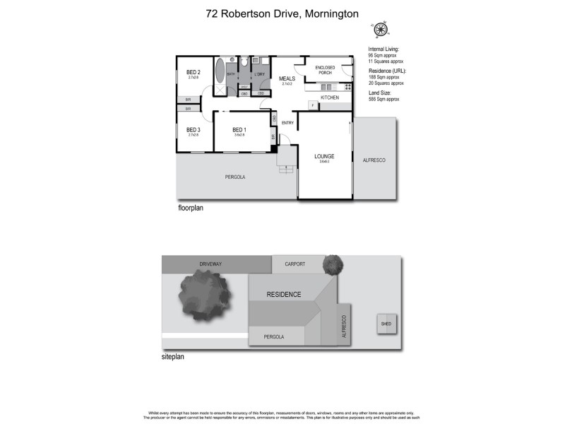 72 Robertson Drive, Mornington VIC 3931 Floorplan