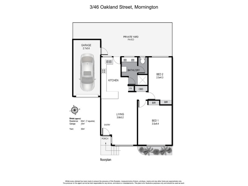 3/46 Oakland Street, Mornington VIC 3931 Floorplan