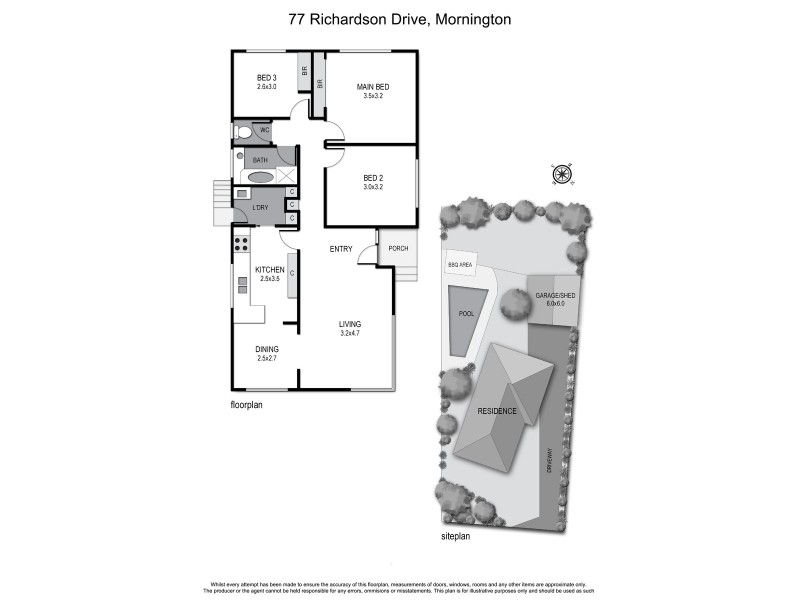 77 Richardson Drive, Mornington VIC 3931 Floorplan