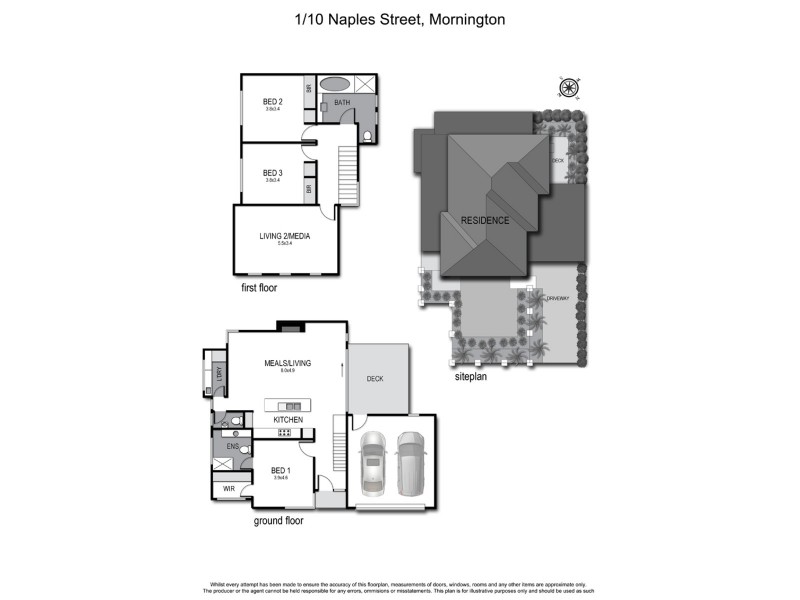 1/10 Naples Street, Mornington VIC 3931 Floorplan