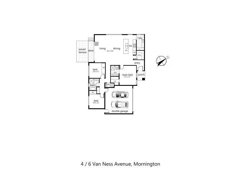 4/6 Van Ness Avenue, Mornington VIC 3931 Floorplan