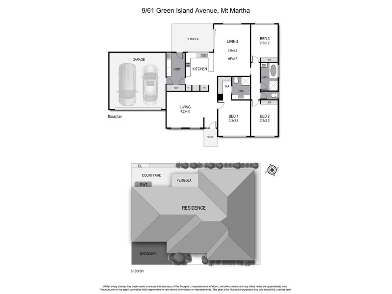 9/61 Green Island Avenue, Mount Martha VIC 3934 Floorplan