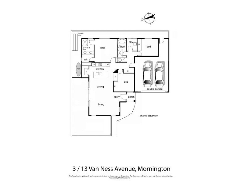 3/13 Van Ness Ave, Mornington VIC 3931 Floorplan