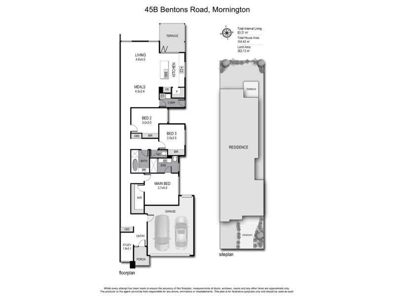 45 Bentons Road, Mornington VIC 3931 Floorplan