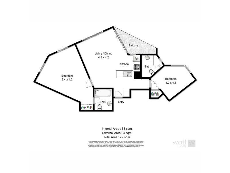 1604/570 Queen Street, Brisbane City QLD 4000 Floorplan